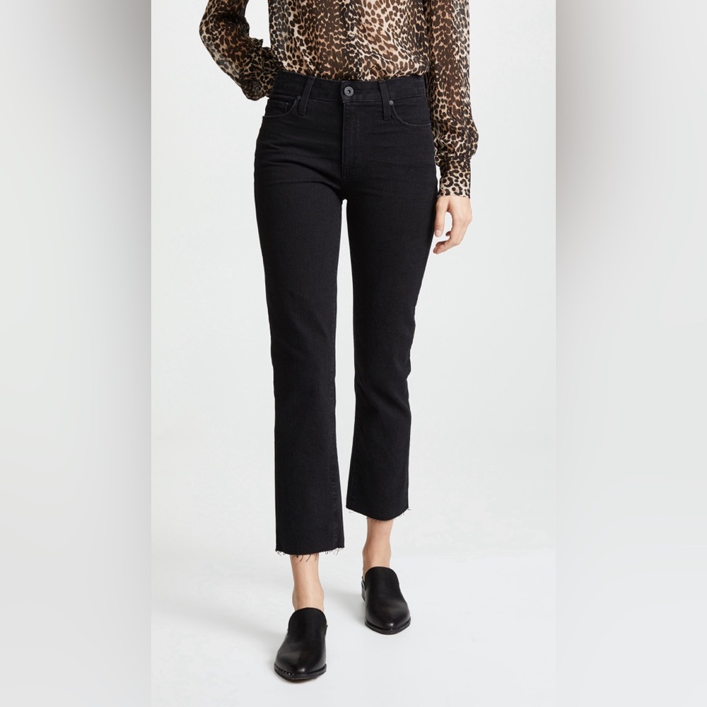 Paige Hoxton Straight Leg Ankle Jeans - Black - Size 27